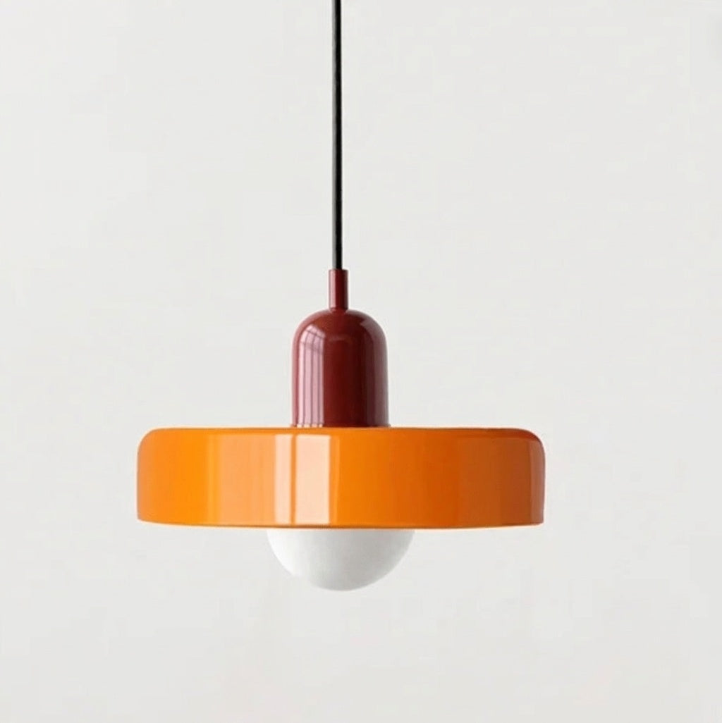 Suspension scandinave vintage ROUGE ET ORANGE / OUI