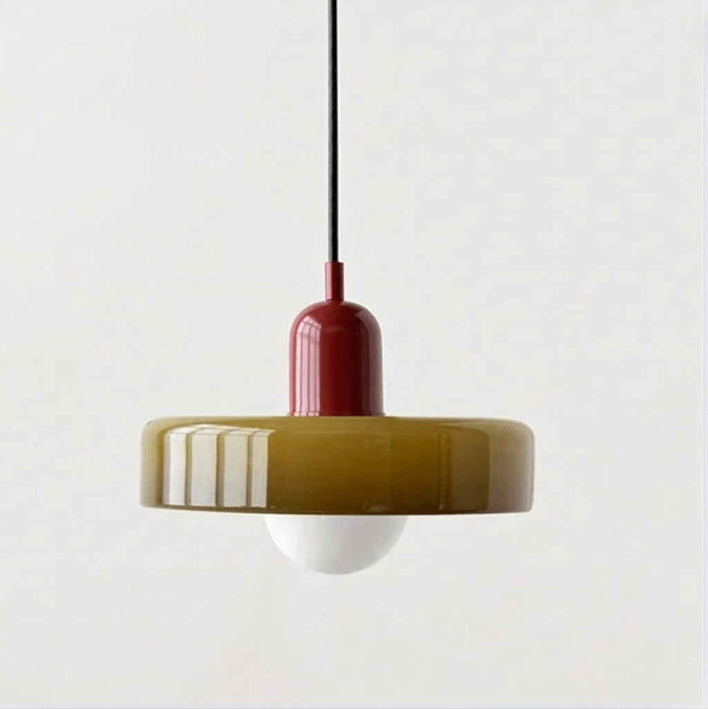 Suspension scandinave vintage ROUGE ET VERT / OUI
