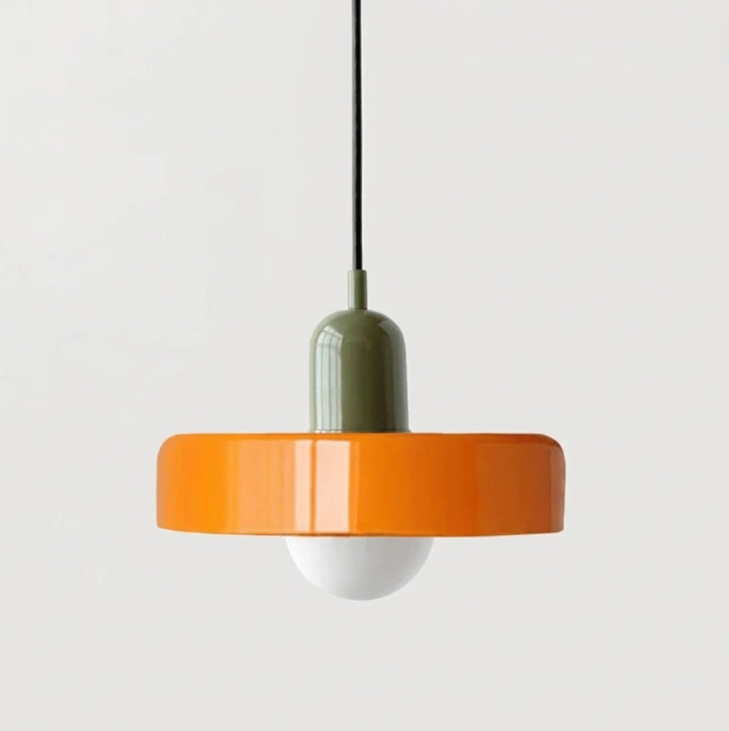 Suspension scandinave vintage VERT ET ORANGE / OUI