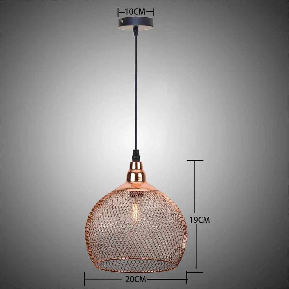 rose gold-1 head / Not including light Suspension triple en tête cuivrée