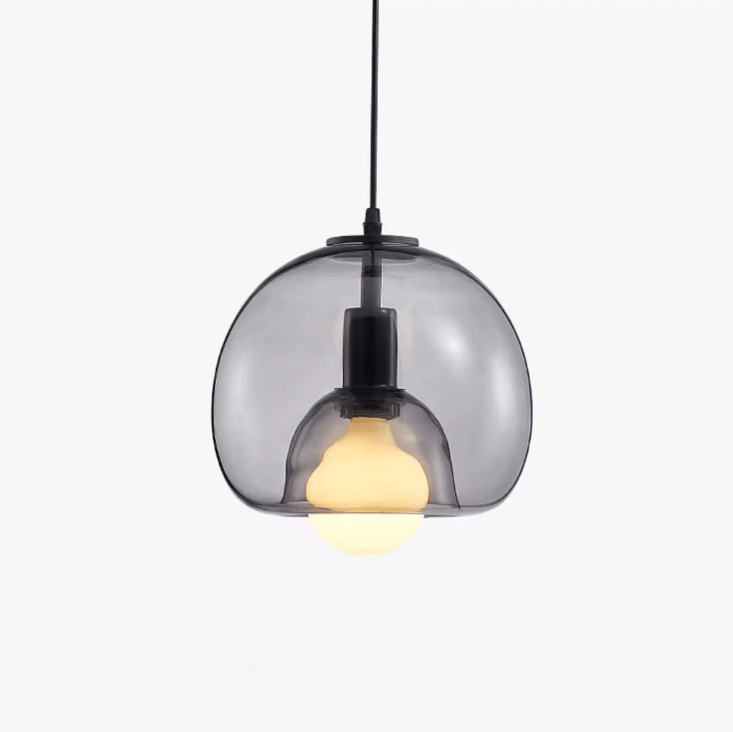 1 TÊTE / GRIS FUMÉ Suspensions en verre teinté