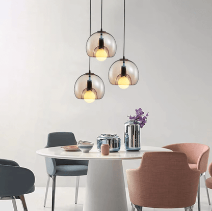 Suspensions en verre teinté