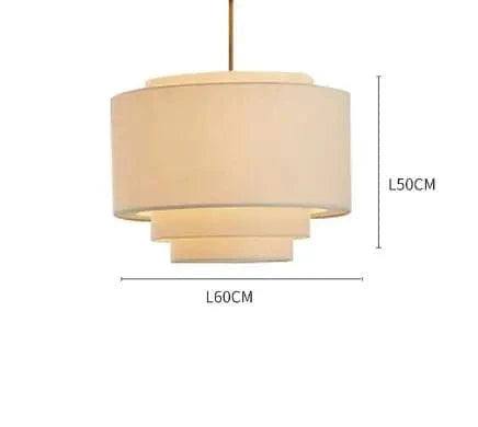 B dia-60cm / Warm White Suspensions Japonaise tissu