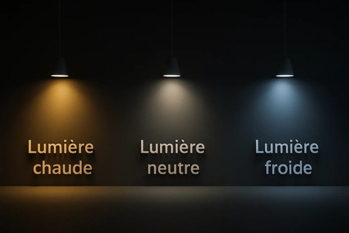 Températures de lumière : chaude, neutre, froide