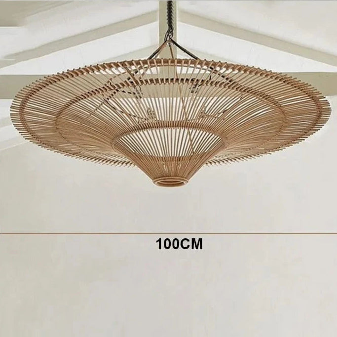 100 CM Très grande suspension rotin