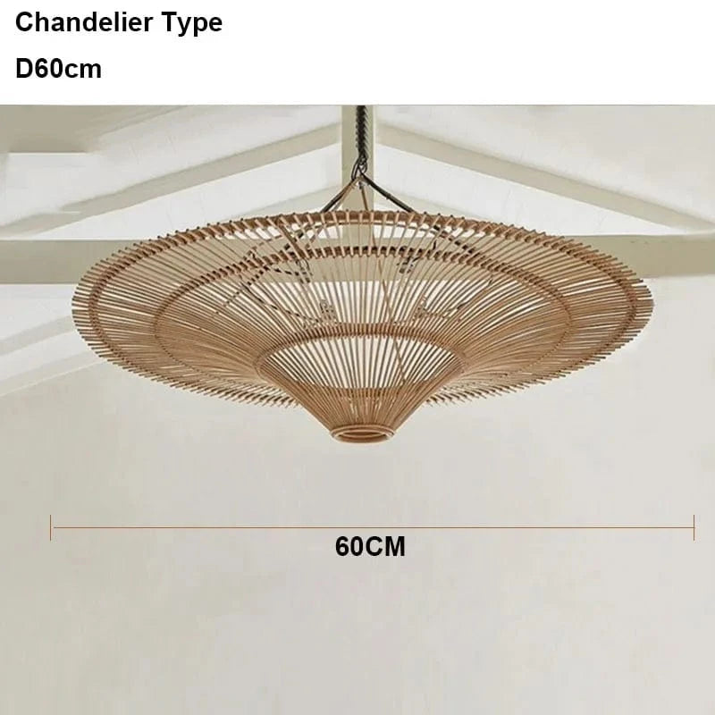 60 CM Très grande suspension rotin