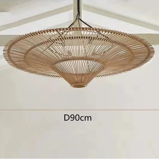 90 CM Très grande suspension rotin