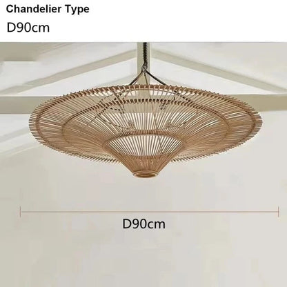 90 CM Très grande suspension rotin