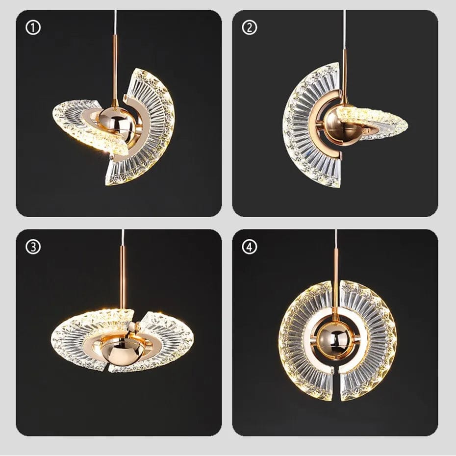 TRICOLORE Suspension luminaire cristal