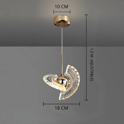 TRICOLORE Suspension luminaire cristal