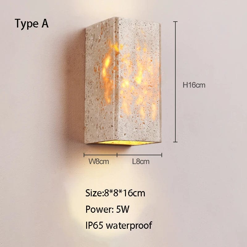 Type A / 4000K Applique murale en pierre naturelle