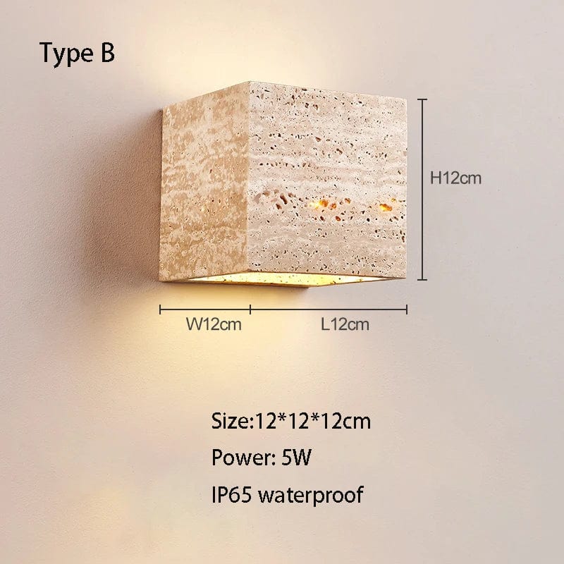 Type B / 6000K Applique murale en pierre naturelle