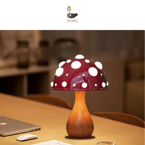 USB / BASE BOISÉ Lampe de table champignon