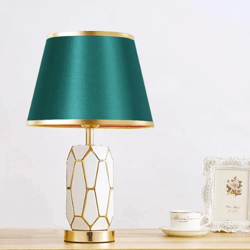 VERT Lampe pied céramique