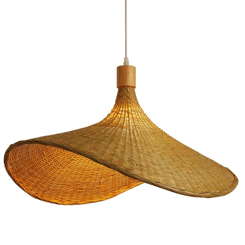 Vintage Handmake Bamboo Wicker chandelier Ceiling Hanging Lamp Rattan Dining Room Lighting Suspension Retro Design Pendant Light