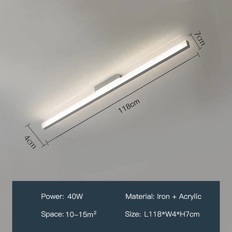 White L118CM / 3 colors changeable BARRE LED CRYSTAL